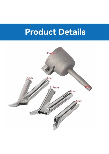 4 Adet/takım 8mm Yuvarlak ve Üçgen Hızlı Kaynak Nozulu (Yurt Dışından) modelleri