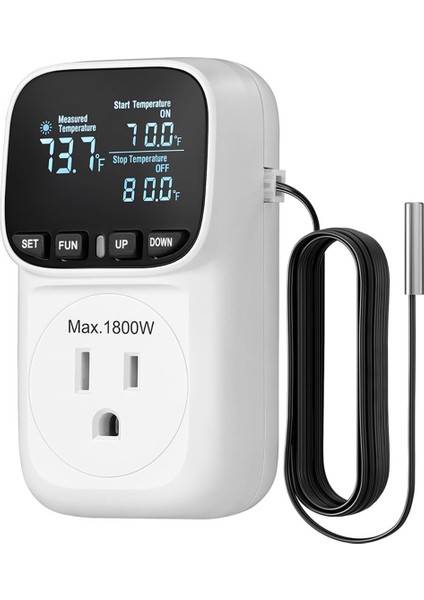 Dijital Sıcaklık Kontrol Cihazı, 15A/1800W, Kuluçka Makinesi Için Abd Fişi (Yurt Dışından)