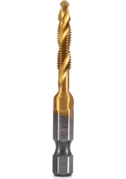 M5X0.8MM Altıgen Şaftlı Titanyum Kaplamalı Vida Dişi Metrik Kılavuz Matkap Uçları (Yurt Dışından)