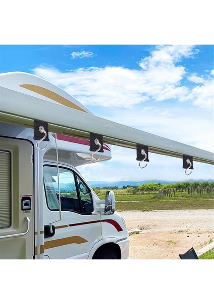 12 Adet Rv Tente Kancaları Rv Gölgelik Rv Borulama Rayı Kancası (Yurt Dışından)