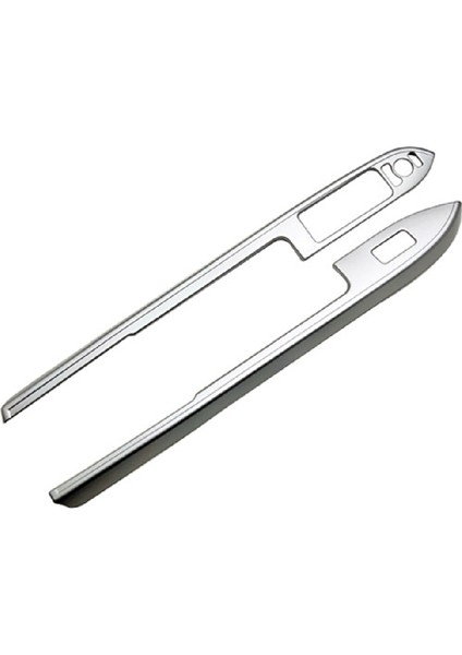 Pencere Camı Kaldırma Anahtarı Düğme Paneli Kapak Trim Sticker Gümüş (Yurt Dışından)