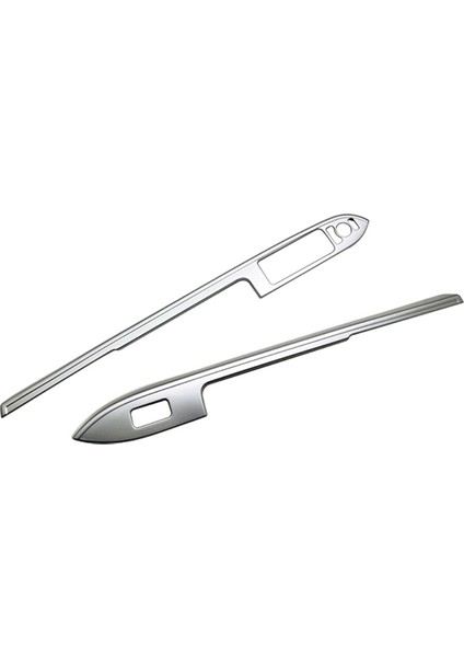 Pencere Camı Kaldırma Anahtarı Düğme Paneli Kapak Trim Sticker Gümüş (Yurt Dışından)