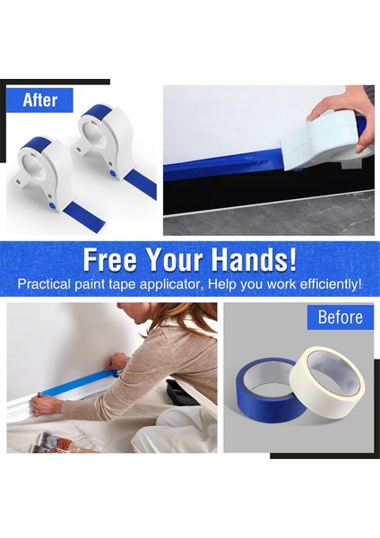 1,4 Inç Boyacı Bandı ile 2 Adet Maskeleme Boya Bandı Aplikatörü (Yurt Dışından) modelleri