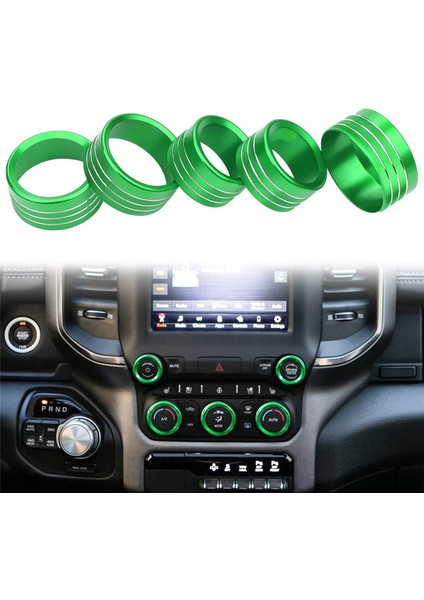 Ram Aksesuarları 2018-2021 Kontrol Düğmesi Kapağı Yeşil 5 Adet (Yurt Dışından)