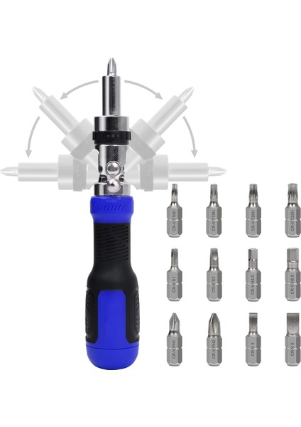 Ratchet Tornavida 13'ü 1 Arada Çoklu Tornavida Aracı (Yurt Dışından)