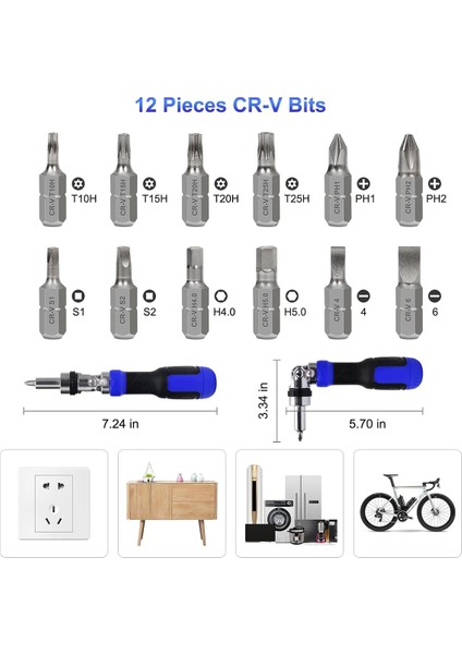 Ratchet Tornavida 13'ü 1 Arada Çoklu Tornavida Aracı (Yurt Dışından) fırsatları
