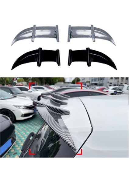 Arka Bagaj Tavan Spoyleri Kanat Kuyruk Spoyleri Siyah Için Döşeme (Yurt Dışından)