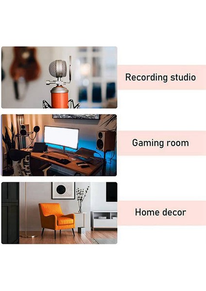 Yüksek Yoğunluklu Akustik Paneller Ses Geçirmez Yalıtımlı Eğimli Kenarlar, Siyah (Yurt Dışından) fırsatları