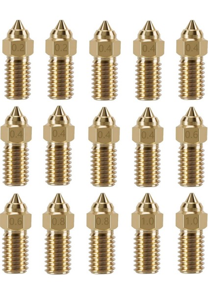 Neptune 4 Için 15 Adet Çubuk Nozul, 7 Adet 0.4mm ve 2 Adet 0.2/0.6/0.8/1.0mm (Yurt Dışından)