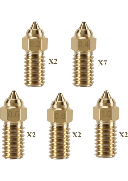 Neptune 4 Için 15 Adet Çubuk Nozul, 7 Adet 0.4mm ve 2 Adet 0.2/0.6/0.8/1.0mm (Yurt Dışından) fiyatları