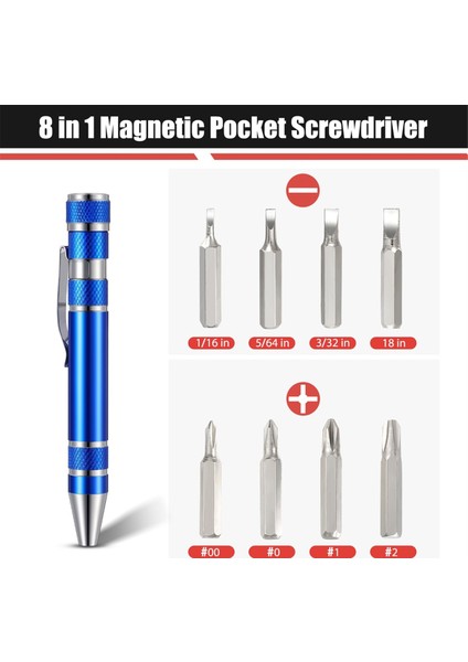 12 Adet Kalem Tornavida Hediye Çok Amaçlı Alet El Aleti Sekiz Bir Arada (Yurt Dışından) modelleri