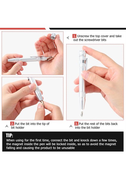12 Adet Kalem Tornavida Hediye Çok Amaçlı Alet El Aleti Sekiz Bir Arada (Yurt Dışından) indirimleri