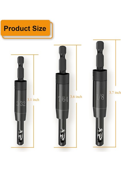 1/4 Inç Altıgen Şaftlı Matkap Için Kendiliğinden Merkezleme Matkap Ucu Seti (Yurt Dışından) modelleri