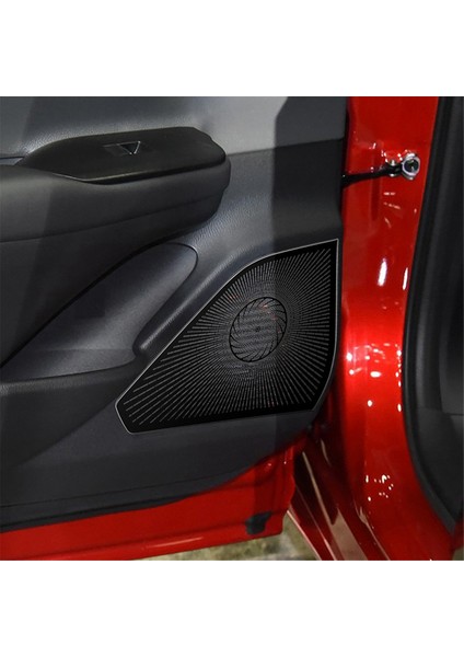 Araba Kapı Korna Kılıfları Paslanmaz Çelik Korna Çerçevesi Siyah (Yurt Dışından)