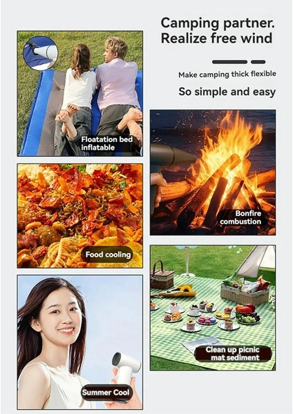 El Tipi Yüksek Hızlı Turbo Jet Fan Açık Hava Üfleyici Süper Güçlü Gri (Yurt Dışından) fiyatları