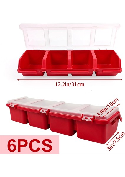 6 Adet Vida Düzenleyici Saklama Kutuları Kapaklı, Plastik (Yurt Dışından) fiyatları