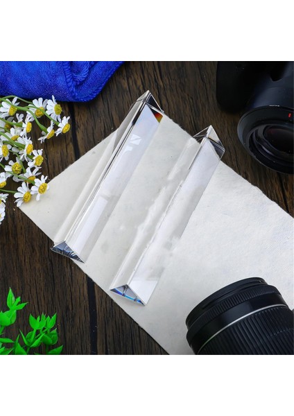 4 Adet 6 Inç Şeffaf Optik Lens Cam Üçgen Prizma (Yurt Dışından)