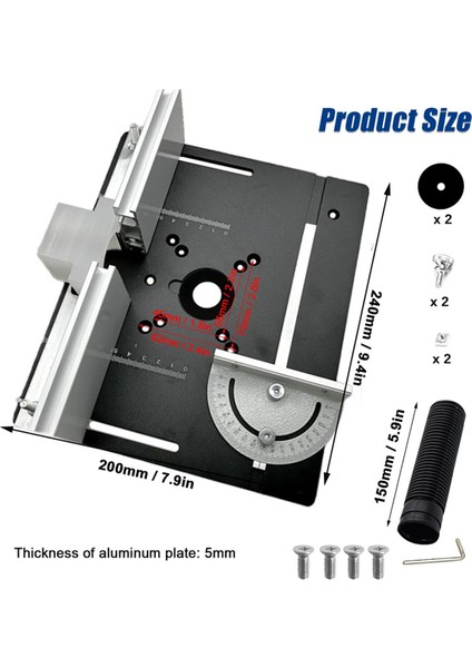 1 Takım Frezeleme Masası Ekleme Plakası, Tutucu ile Yönlendirici Için Frezeleme Masası (Yurt Dışından) fırsatları