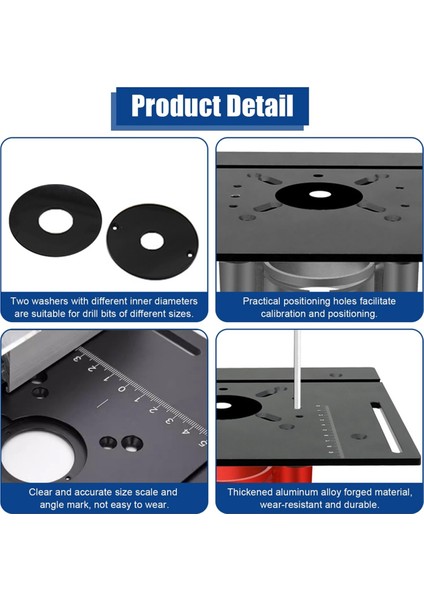 1 Takım Frezeleme Masası Ekleme Plakası, Tutucu ile Yönlendirici Için Frezeleme Masası (Yurt Dışından) indirimleri
