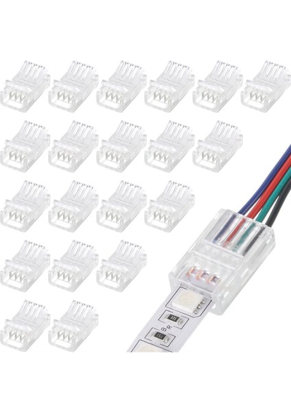LED Işık Şeridi Konnektörleri 20 Su Geçirmez LED Adaptör Konnektörü (Yurt Dışından)