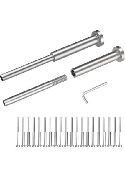 20 Paket 4 x 4 Inç Kablo Korkuluk Kitleri, 1/8 Inç Alıcı (Yurt Dışından)