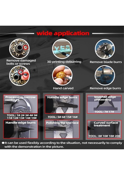 Karbür Freze Seti, 3D Baskıda Çapak Alma, Ahşap Oyma Aletleri (Yurt Dışından) modelleri