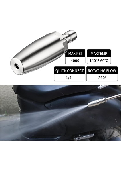 Basınçlı Yıkama Makinesi Için Turbo Nozul, 4000PSI Dönen Turbo Nozul (Yurt Dışından)