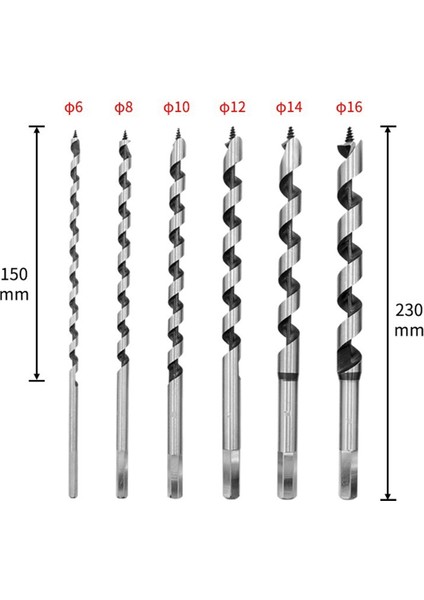6 Parçalı Ahşap Işleme Delik Açacağı Seti 6-16MM Yüksek Karbon Çelik (Yurt Dışından) fiyatları