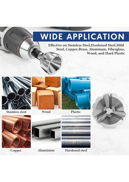 4 Adet Ağır Hizmet Tipi Çapak Alma Pah Kırma Aleti Hızlı Çıkarma Altıgen Şaft (Yurt Dışından) modelleri