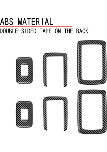 Araba Ikinci Sıra Koltuk Düğmesi Çerçeve Trimi Karbon Fiber Desen (Yurt Dışından)