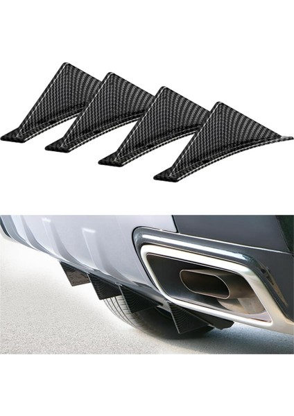 Araba Arka Alt Tampon Kanat Dudak Difüzör Arka Ayırıcı Dudak Kanat 4 Adet (Yurt Dışından)