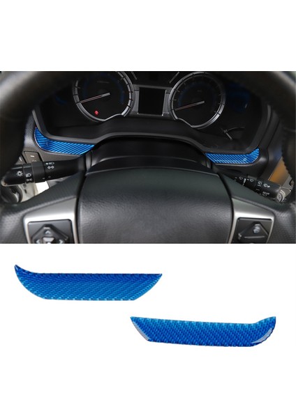 Araba Merkezi Kontrol Gösterge Paneli Kapağı Sticker Trim Mavi (Yurt Dışından)