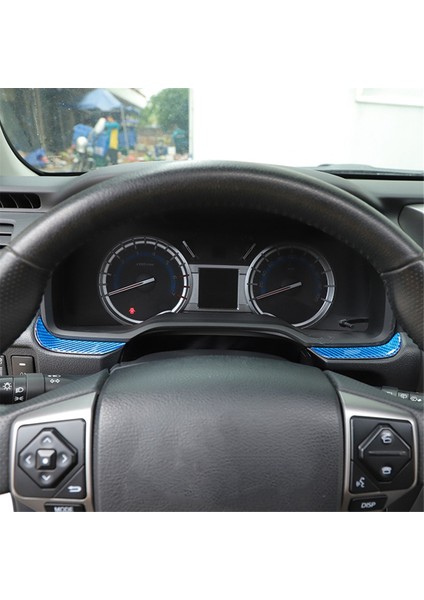Araba Merkezi Kontrol Gösterge Paneli Kapağı Sticker Trim Mavi (Yurt Dışından)