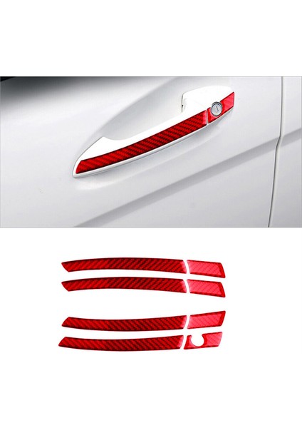 W204 07-13 Için Kırmızı Karbon Fiber Dış Kapı Kolu Kapağı Döşemesi (Yurt Dışından) fırsatları