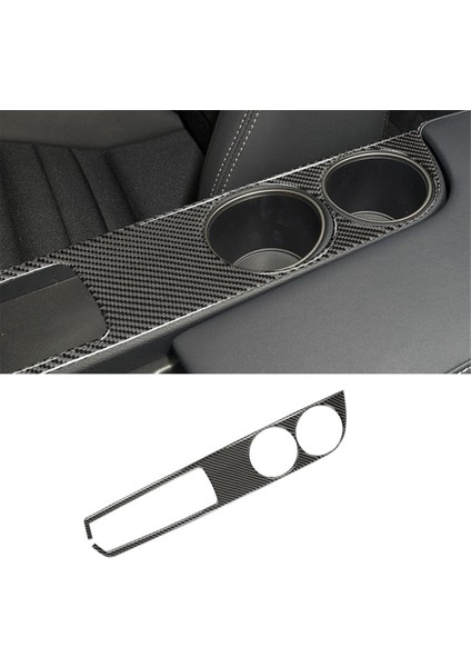 Karbon Fiber Orta Konsol Bardak Tutucu Panel Kapağı Çıkartma Döşemesi (Yurt Dışından)