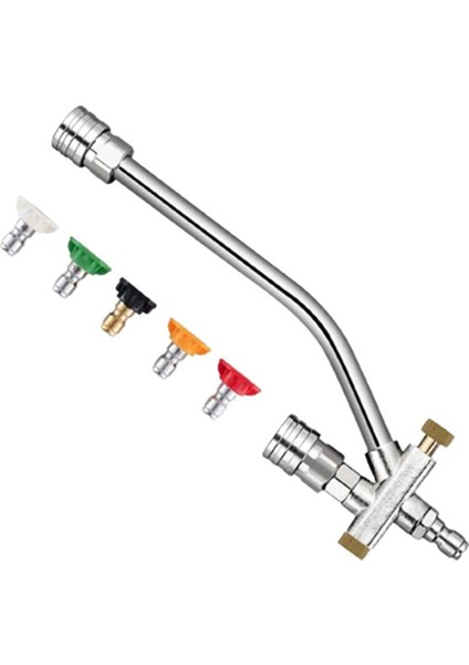 Köpük Nozulu Çift Bağlantı Aksesuarları 1/4 Inç Yüksek Basınçlı Yıkama Makinesi (Yurt Dışından)