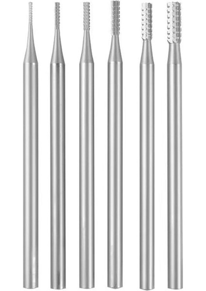 6 Adet Mücevher Frezesi - 3/32 Inç Saplı Silindirik - Kesim Frezeleri (Yurt Dışından)