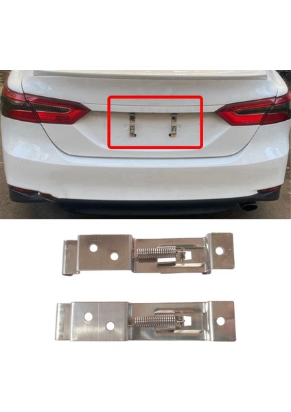 Dikdörtgen Araç Plakası Yaylı Paslanmaz Çelik Braket (Yurt Dışından) fırsatları