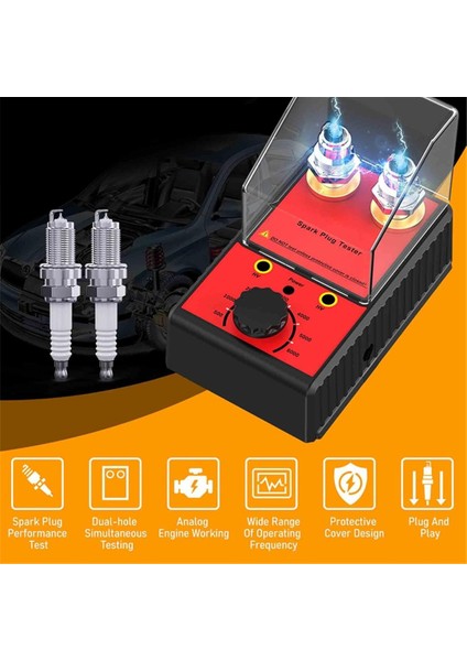 Buji Test Cihazı + Iki 12MM Buji Soketi Buji Test Cihazı, Abd Fişi (Yurt Dışından) modelleri