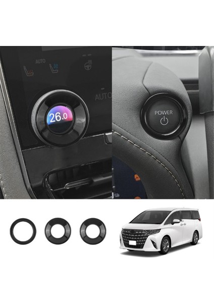 Parlak Siyah Motor Çalıştırma Durdurma Düğmesi Kapağı ve Merkezi Kontrol Düğmesi (Yurt Dışından)