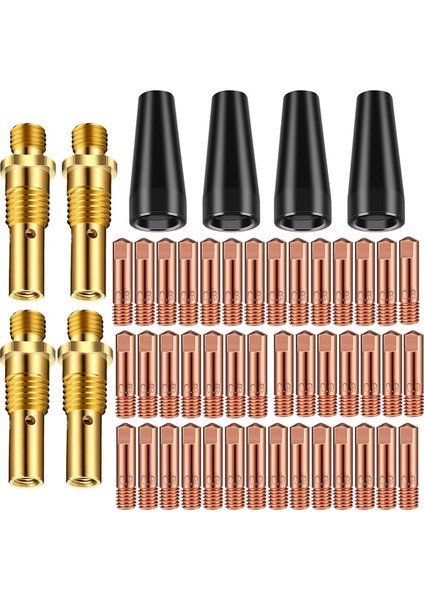 50 Adet Flux Çekirdekli Gazsız Nozul Uçları Kiti, Mig Kaynak Aksesuarı (Yurt Dışından)