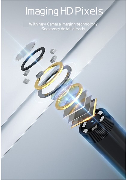 3'ü 1 Arada Endoskop Kamerası 480P/5.5MM/SABIT KABLO/IP67 Su Geçirmez 2m (Yurt Dışından)