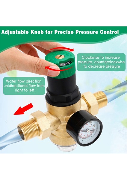 Pirinç Basınç Regülatörü 3/4 Inç, DN20 Azaltma Vanası (Yurt Dışından) indirimleri