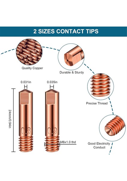 50 Adet Flux Çekirdekli Gazsız Nozul Uçları Kiti, Mig Kaynak Aksesuarı (Yurt Dışından) indirimleri