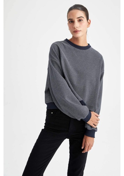 Bisiklet Yaka Sweatshirt Z6953AZ22AU fırsatları