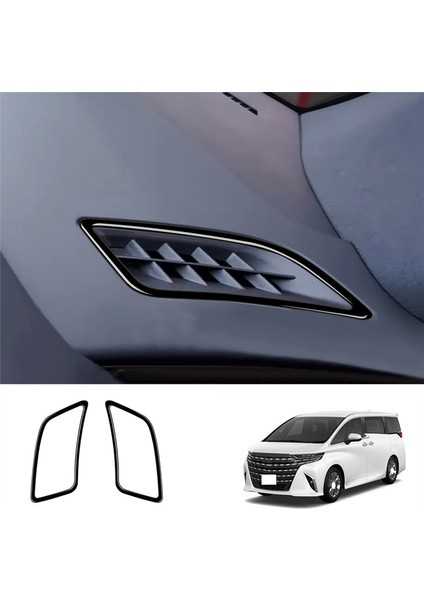 Alphard 40 Serisi 2023+RHD Için Araba Parlak Siyah Desen Ön (Yurt Dışından)
