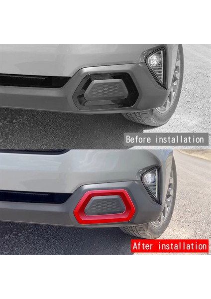 Araba Ön Sis Lambası Çerçevesi Sis Lambası Kaş Trim Sticker Kırmızı (Yurt Dışından) indirimleri