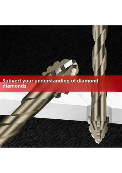 4 Adet Dört Kanallı Testere Dişli Eksantrik Matkap Ucu, 6MM+8MM+10MM+12MM (Yurt Dışından)