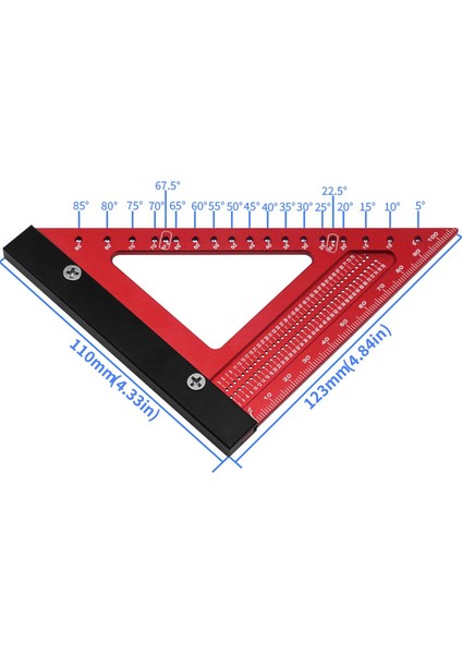 Ahşap Işleme Üçgen Cetvel Seti Delik Cetveli (Yurt Dışından) fiyatları