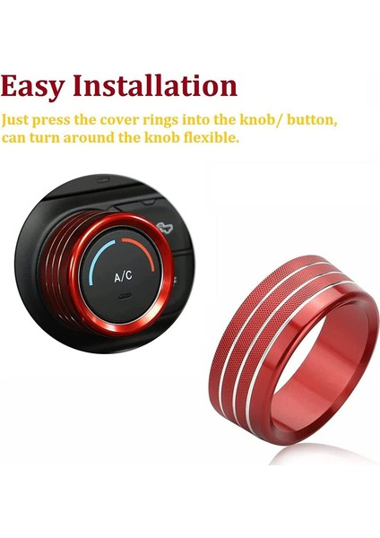 Ram Aksesuarları 2018-2021 Kontrol Düğmesi Kapağı Kırmızı 5 Adet (Yurt Dışından) fırsatları